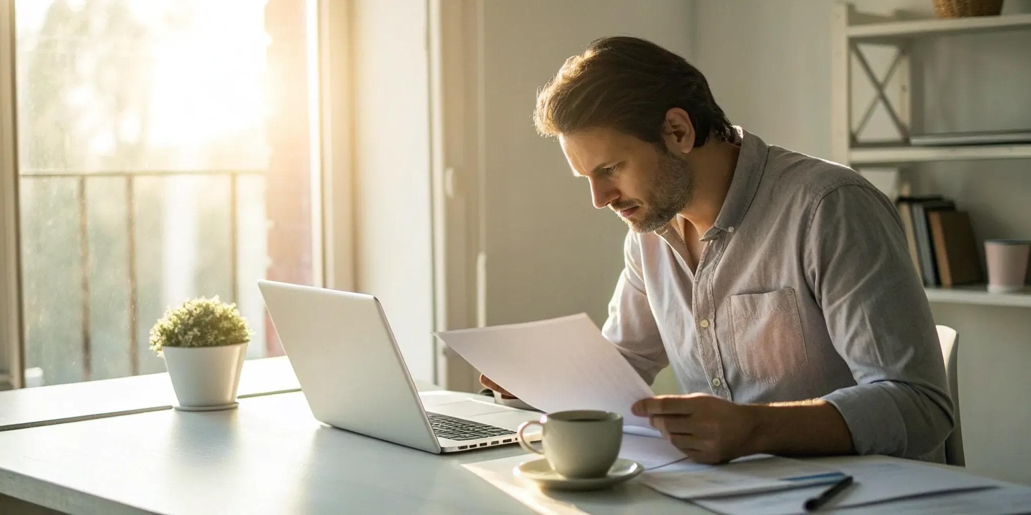 A business owner completing their SBA loan application on a laptop.